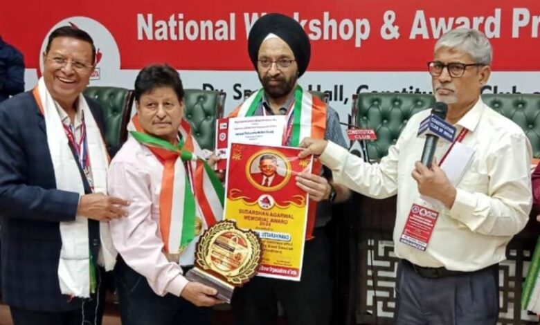 रक्तदाता शिरोमणि अनिल वर्मा राष्ट्रीय “सुदर्शन अग्रवाल मेमोरियल अवार्ड” से सम्मानित